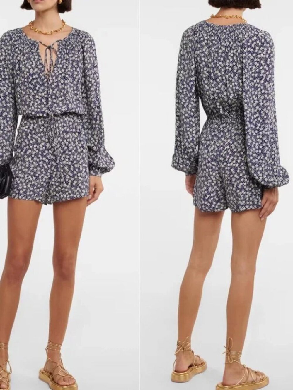 Polo Ralph Lauren Floral Crepe Romper Sz 12